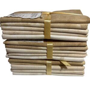 3 Packs of Five Fat Quarters Bundles Fabric Editions 18x21" Neutral 100% Cotton